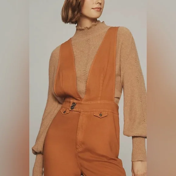 ✨ Anthropologie Deep-V Jumpsuit Sz 31 - Picture 4 of 8